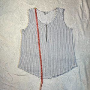 3 for $20. Green Envelope Gray and white Tank Front Zipper Round Hem size XL